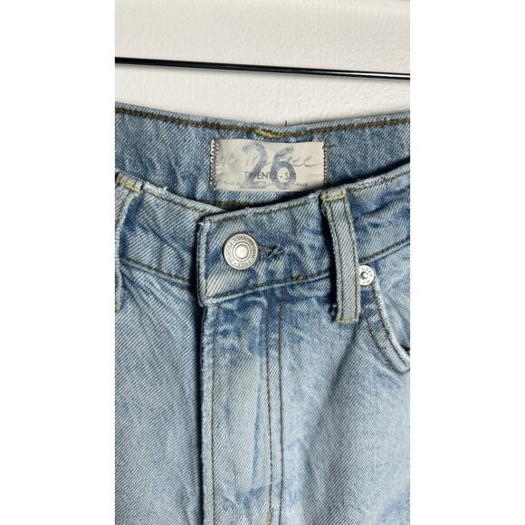 Free People Womens Size 26 Astoria Wide Leg High Rise Cuffed Jean In Sea Foam - Picture 7 of 13